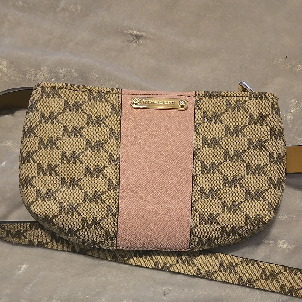 Michael Kors Brown and Pink Women's Belt Bag